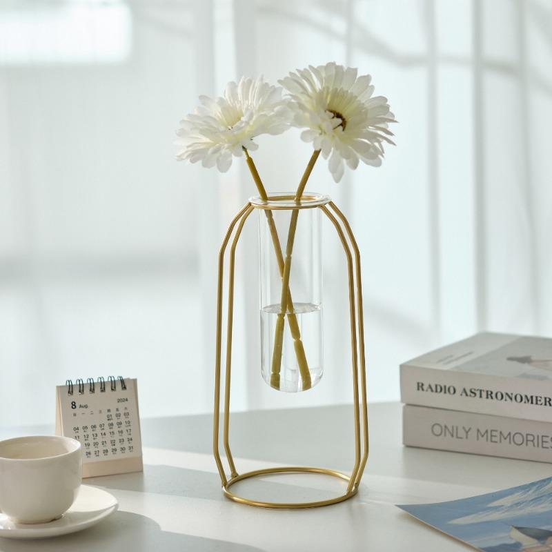 Home Decorations: Living Room Desktop Flower Arranger Table Dried Flowers Artificial Flower Vase