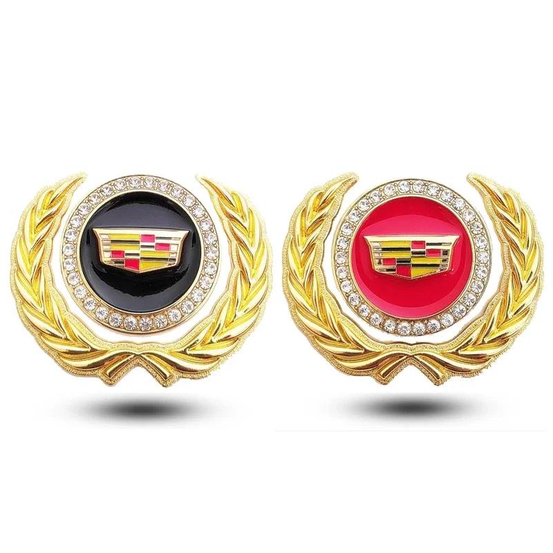 Metal for Cadillac ATS BLS CT4 CT6 CTS ESCALADE STS XLR XT5 XTS SLS Car Body Side Window Ear of Wheat Emblem Sticker Accessories