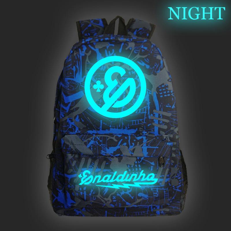 Starry Sky Luminous Backpack Oxford Cloth Men's Printedbackpack Korean Version of Primary and Secondary School Students Large-capacity Casual Backpack