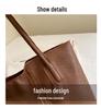 Korean Casual Large Capacity Women's Tote Bag - 2024 Trendy Simple Handbag for Versatile Commutes