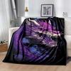 1pc Dragon Printing Lightweight Flannel Blanket, Comfortable and Warm Blanket, for Camping Sofa Bed and Couch Office, In All Seasons