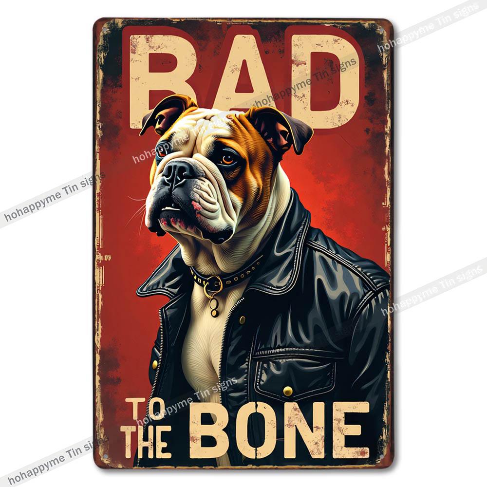 Vintage Cute Dog Themed Metal Tin Sign Retro Funny Puppy Wall Art Decor for Home Pet Shop Man Cave Rustic Iron Painting Plaque