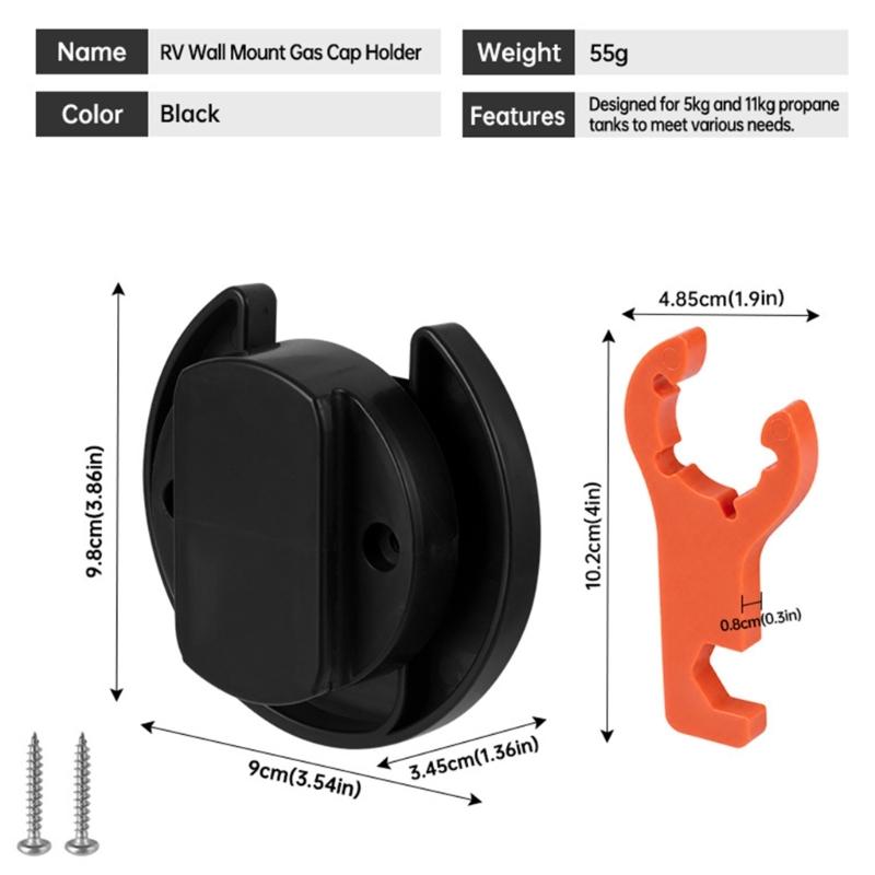 Travel Trailer Cover Storage Mount for Propane Tank Covers, Reinforced Nylon Wall Rack for Camping Equipment and Garage