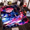 "Anime Character Rug with Dynamic Red and Blue Pattern Design" Suitable for use as an anti-slip for living room bedroom sofas