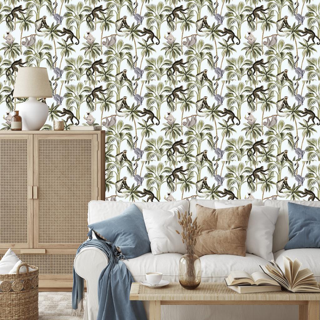 Wild Animals and Trees Wallpaper for Living Room and Bedroom 50x1000