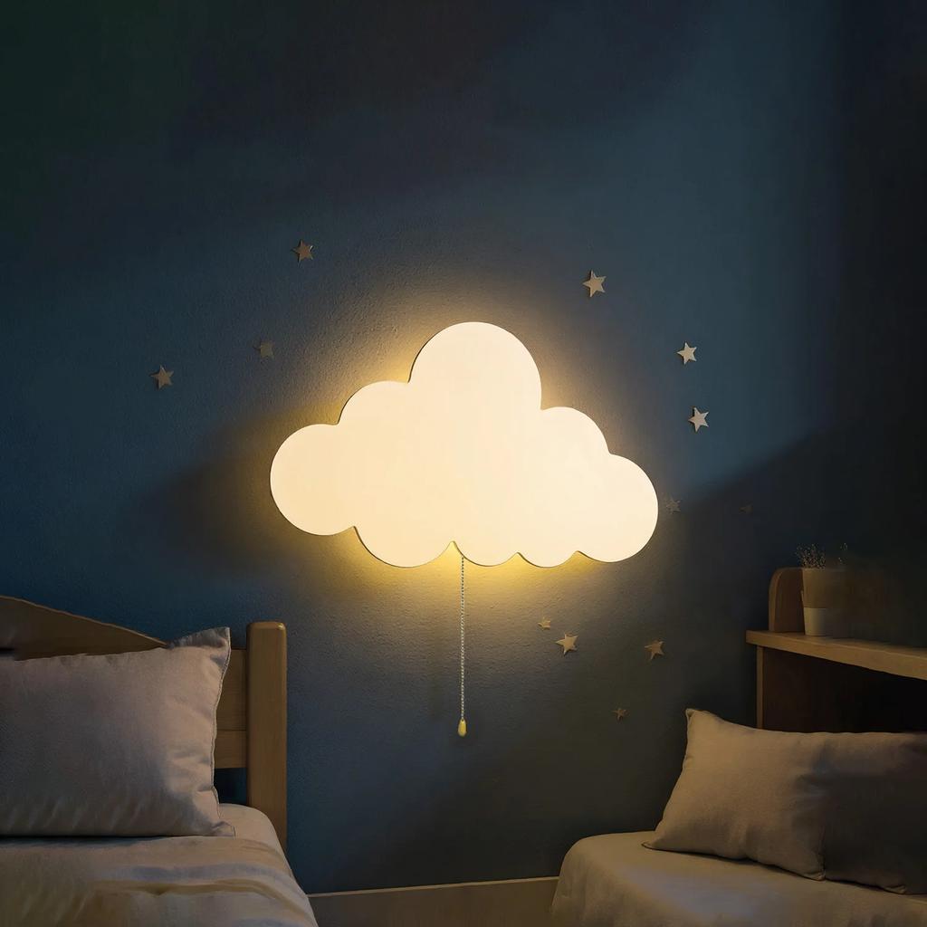Cloud Light Floating Cloud Wall Lamps for Kids' Bedrooms Battery-operated Hanging Night Lights Gift Room Christmas Decoration