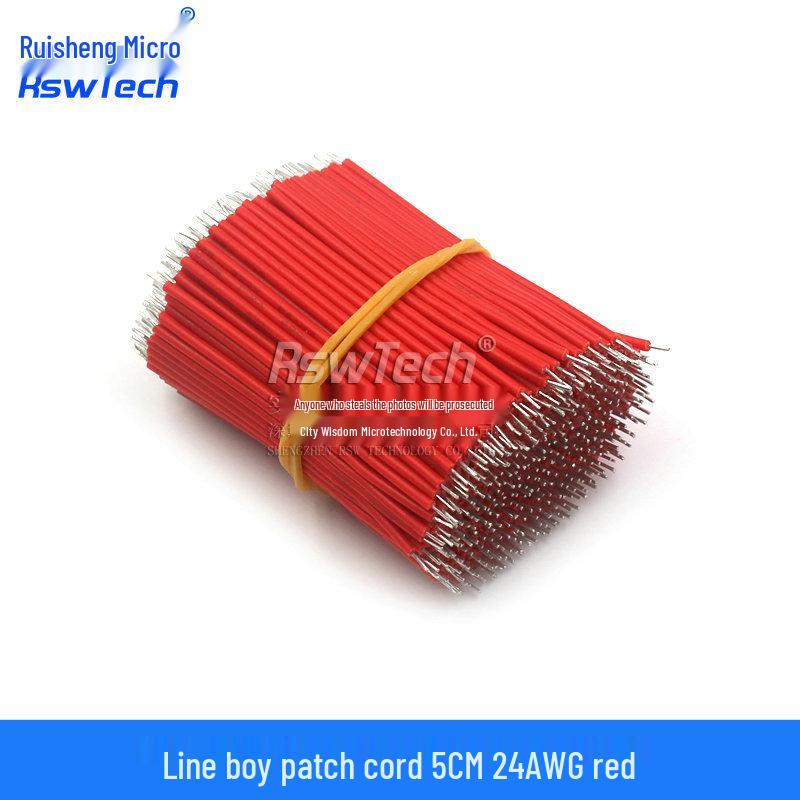 Double-Headed Tinned Wire Jumper for Welding & Electronic Connection, 22/24AWG, 5/0.8mm, Length: 50/150mm