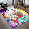 One Piece4 Flannel Pattern Square Carpet,Area Rug,Carpet Rug for Living Room Bedroom Sofa Playroom Decor,Non-slip Floor Mat