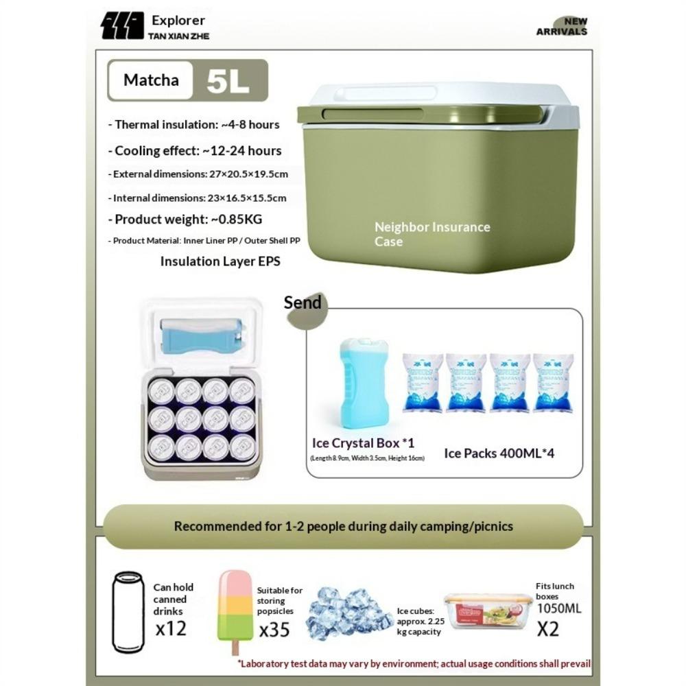Explorer Incubator, Refrigerator, Food Special Commercial Stall, Outdoor Camping, Car Refrigerator, Fishing Fresh-keeping Box 5L
