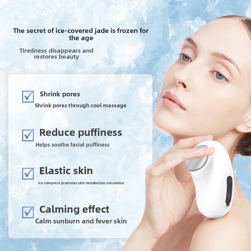 Neues Heiß- und Kalt-Schönheitsinstrument, Gesichts-Kühl- und Heiz-Schönheitsinstrument, Eiskompressen-Gesichts-Einschleusungsgerät