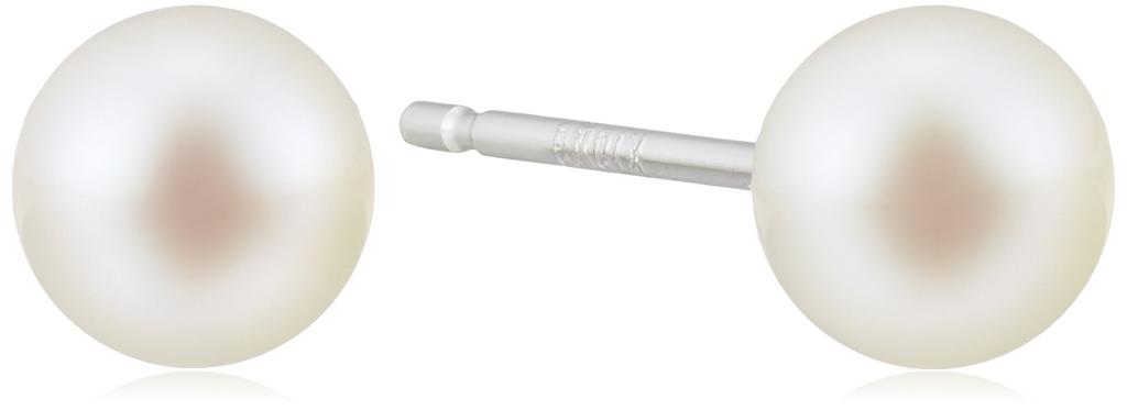 ESTELLE June Birthstone Akoya Pearl and 10K White Gold Earrings (0222-1578-0010-0000)