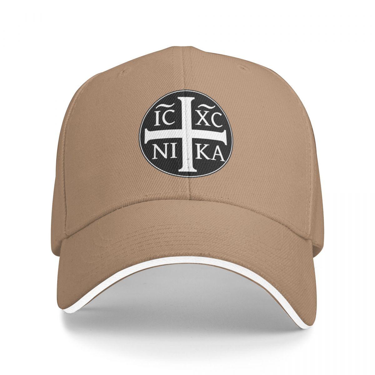 

Кепки Бейсболки Snapback з принтом православних символів Ic Xc Nika, Дихаючі, Повсякденні, Кепки для вулиці для чоловіків та жінок One Size