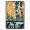 Run Race Poster Metal Plate Runner Run With Your Heart Running Shoes Metal Tin Signs Retro Wall Decor Club Gym Living Room Home