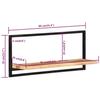 Wall Shelves 2 pcs. 80 x 25 x 35 cm Solid Acacia Wood and Steel