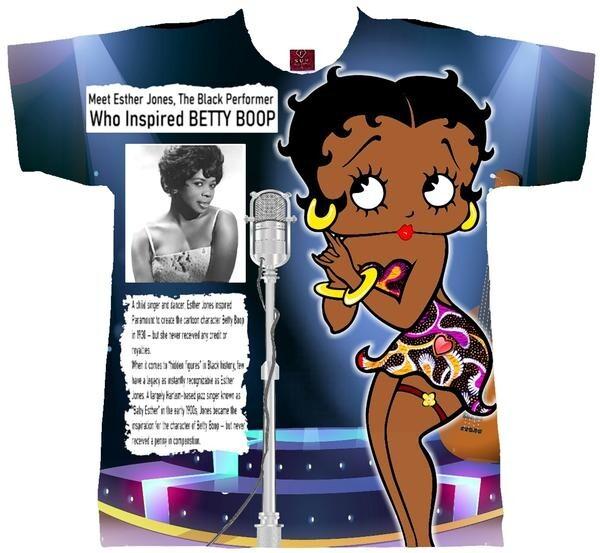 ФУТБОЛКА БЕТТИ БУП. ВСТРЕЧАЙТЕ ЭСТЕР ДЖОНС, СИНИЙ ФУТБОЛКА, ЧЕРНАЯ ФУТБОЛКА BETTY BOOP Унисекс Футболка L