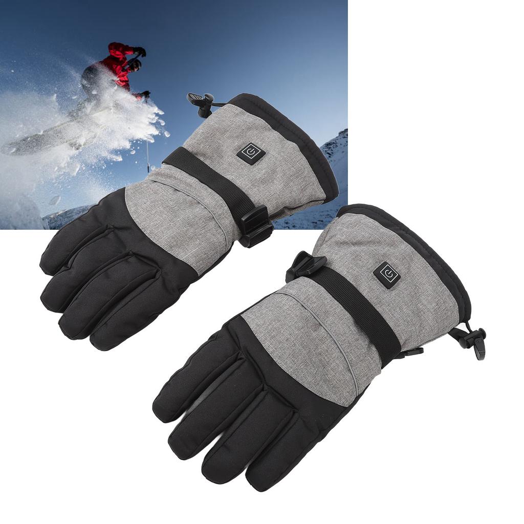 Heated Gloves Electric Heating Motorcycle Gloves Waterproof Winter Warm Gloves for Outdoor Work Skiing Cycling
