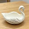 Swan Shaped Key Holder Bowl Swan-Shaped Storage Tray Elegant Swan Organizer Key Wallet Holder Succulents Plant Pot Desktop Tray