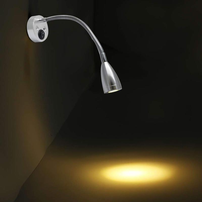 3500K 12V RV Interior Reading Lamp Warm LED Switch Spot Reading Light Accessories Van Caravan Boat Motorhome Yacht Boat Truck