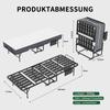 190 × 78 Cm Folding Twin Bed with 9.5 Cm Memory Foam Mattress, Portable Guest Bed/Rollaway Bed Incl. Sturdy Metal Frame & Storage Bag