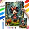 Witch Minnie Mouse Pumpkin Oil Paint Hand Painting Art Kit. Home Decor Gift