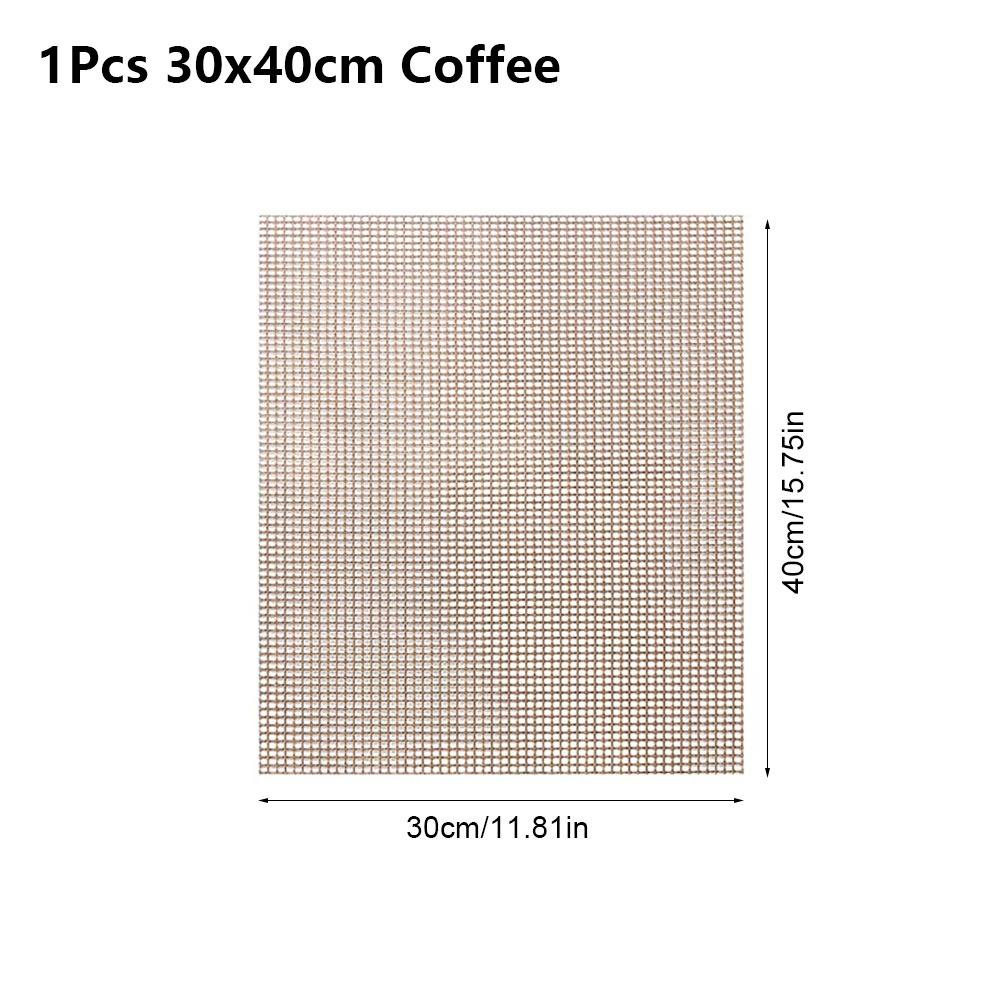 

1Pcs 30x40cm Non-stick Barbecue Mesh Mat Reusable Heat Resistance BBQ Baking Net Round Square Cooking Pad
