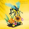 66107 Insect Flower Building Block Desktop Decoration DIY Assembly Puzzle Bee Honey Gathering Model