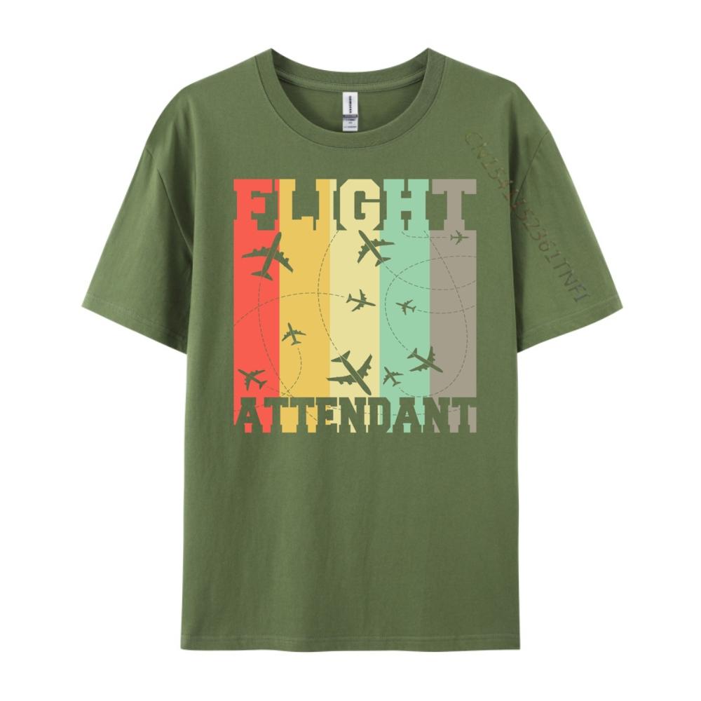 Flight Attendant Flying Plane Stewardess Free Shippping Clothes New Year 2025 T Shirts Oversized Graphic