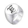 Vnox Personalized Retro Initials Signet Ring for Men, 20mm Wide Band Rings Stainless Steel Letters Custom Jewelry Gifts for Him