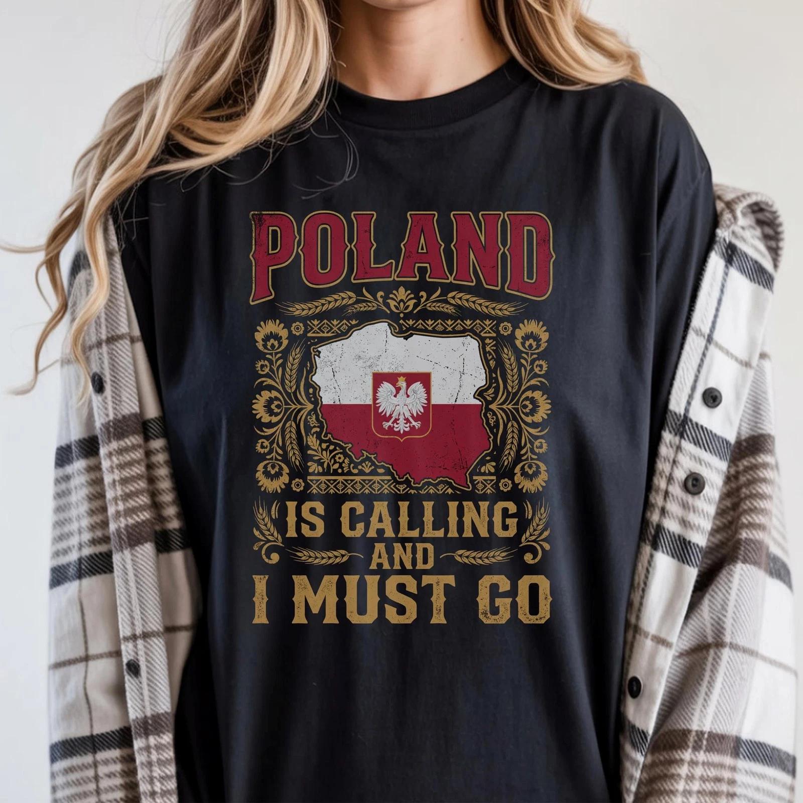 Poland Is Calling T-Shirt, Polish Heritage Tee, Polska Map Flag Shirt, Poland 3XL