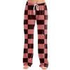Women's Casual Plaid Print Pants Loose Fit Long Pajama Bottoms for Home Sleep