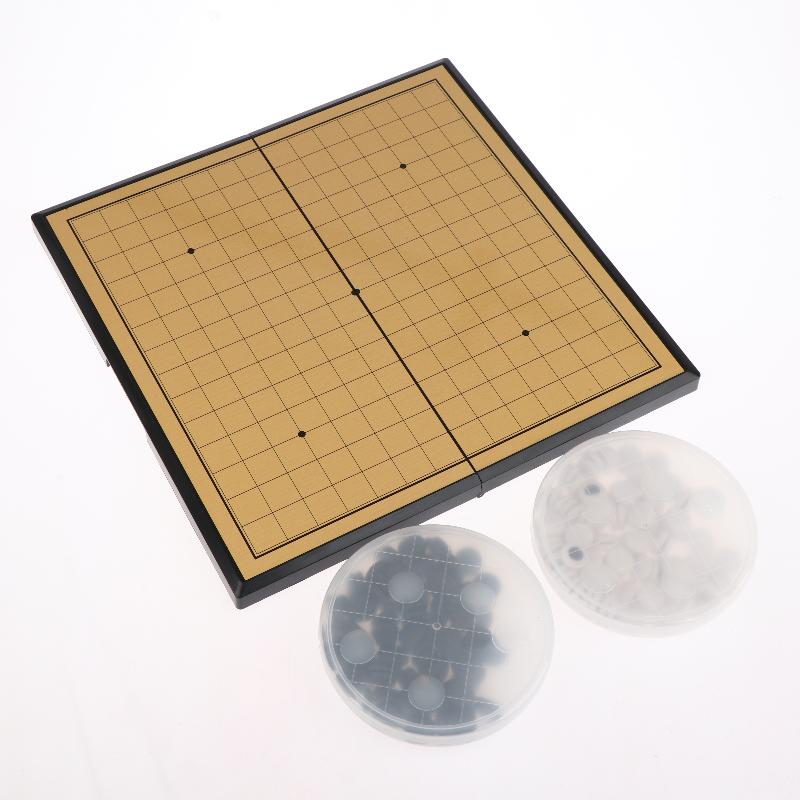 Jogo de Tabuleiro Antigo Chinês Weiqi Damas Mesa Dobrável Conjunto de Xadrez Go Jogo de Xadrez Brinquedo Presentes Plástico Jogo de Go