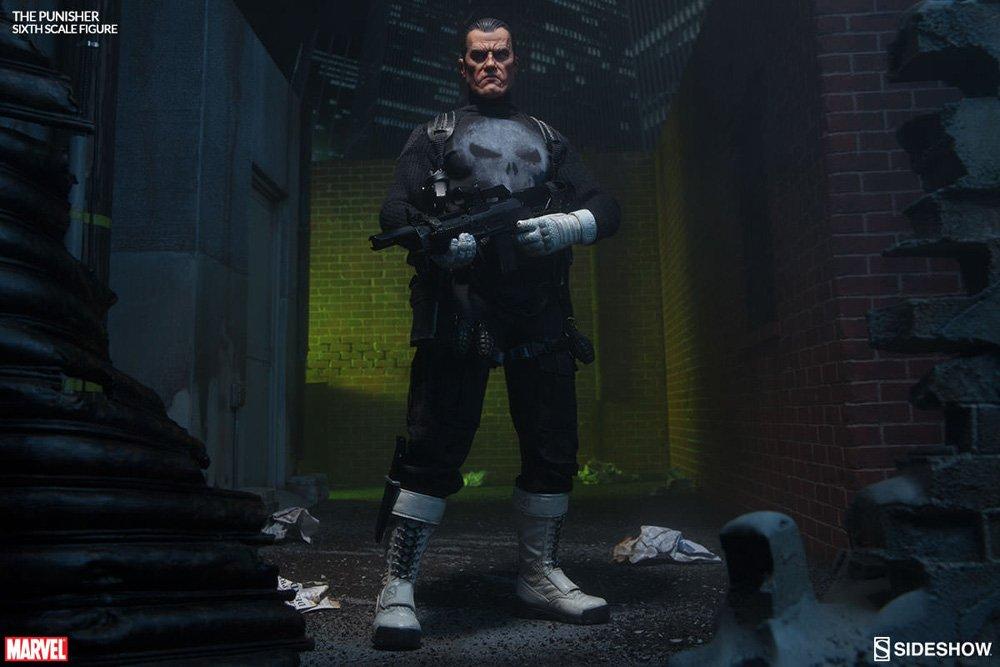 Sideshow Sixth Scale Marvel Comics Punisher Scale Plastic Painted Movable Figure #002 1/6