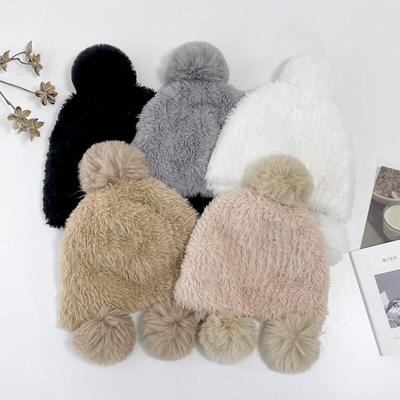 Women's Christmas Boucle Pom Pom Beanie Hat