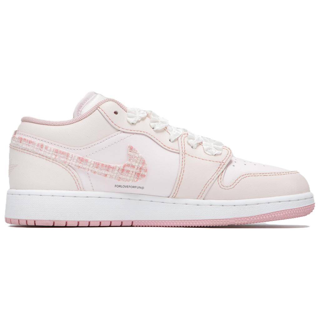 Jordan Air Jordan 1 Low top Vintage Basketball Shoes Women's White Pink 553560-614(Team24-)