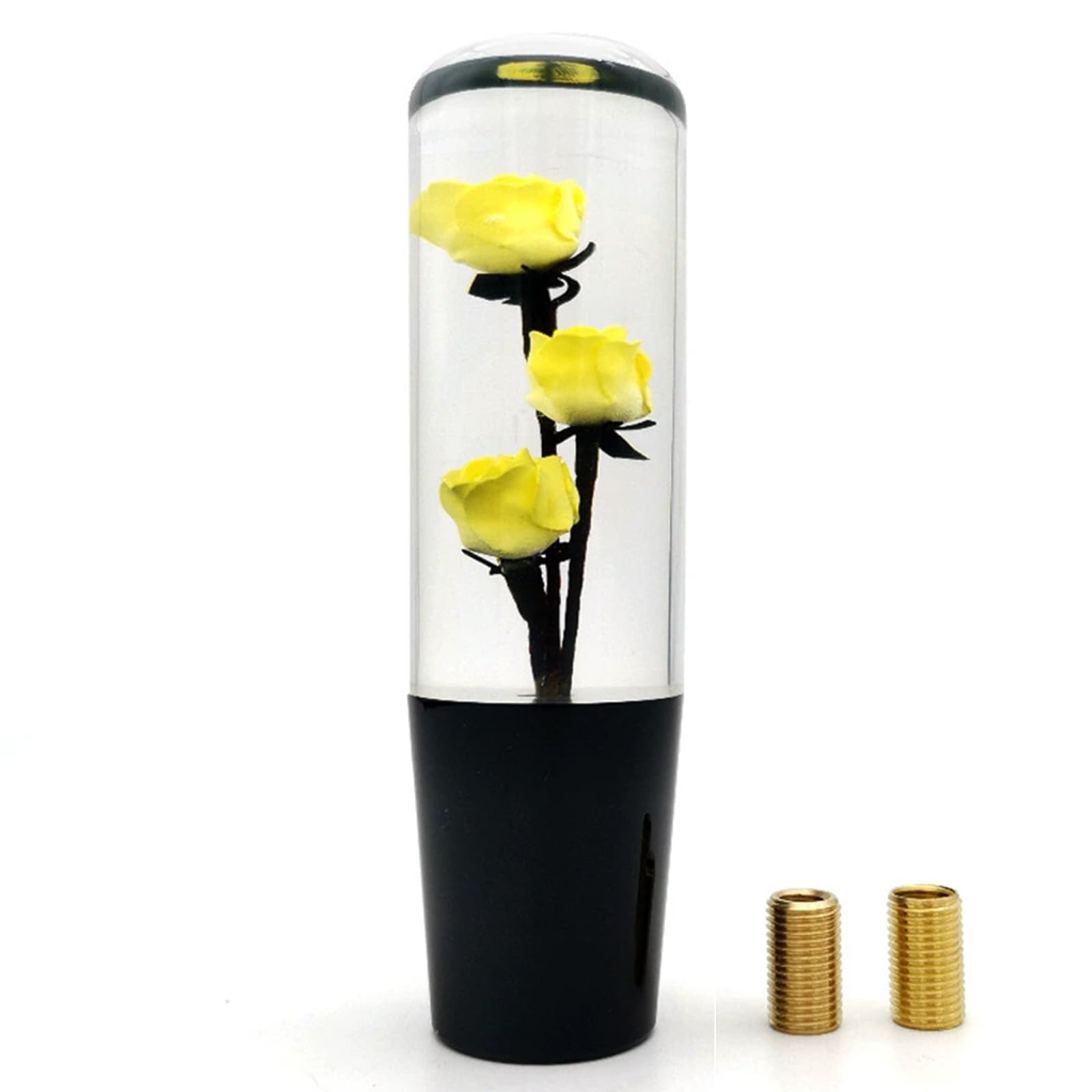 

ElevenHeart Submersible Flower Shift Knob Crystal Medium 15cm Universal AT MT Car Truck Domestic Custom with 3 Adapters Yellow 15cm жовтий