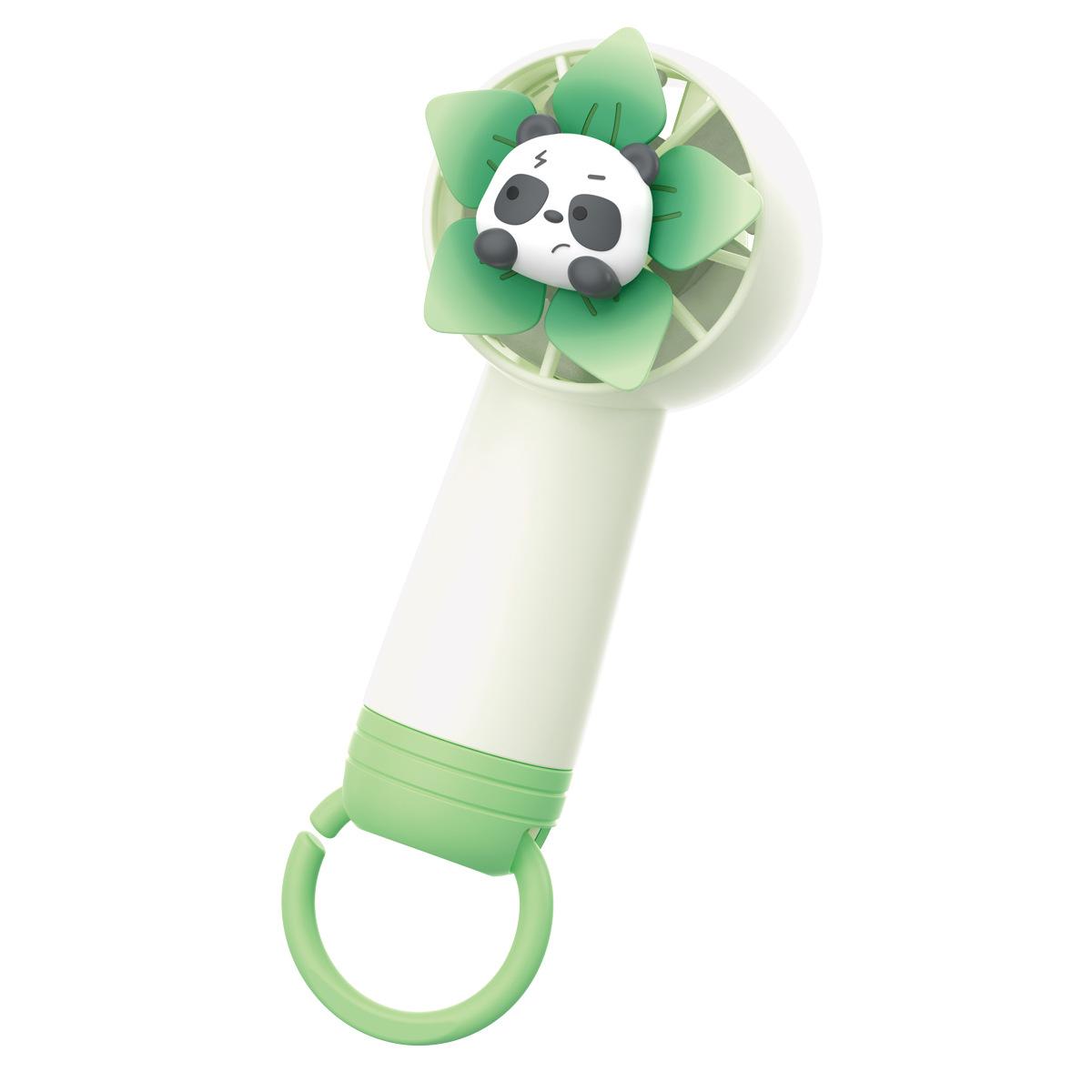 

Хит продаж Новый летний маленький свежий милый ручной вентилятор-панда Мини бесшумный портативный ручной складной настольный вентилятор зелёный