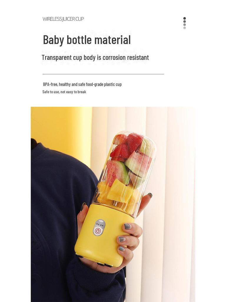 2022 Tragbarer wiederaufladbarer elektrischer Entsafterbecher – perfekt für den Heimgebrauch und als Geschenk