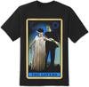 Universal Monsters Bride and Frankenstein The Lovers Tarot Card Men’s T- Shirt (Large) Black