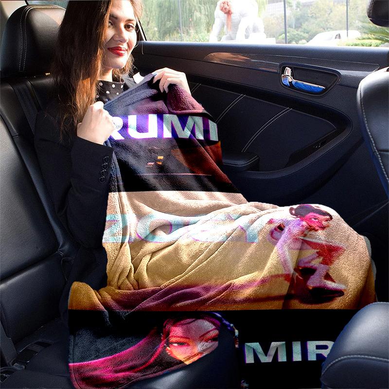 1pc Kpop Rumi Zoey Mira print blanket soft bedding sofa bedroom home decor fan goods q95