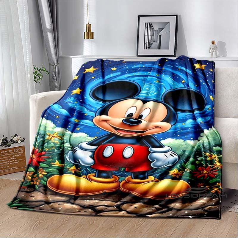 Die Mickey Maus Cartoon-Decke ist flauschig und weich, geeignet für Kinder und Erwachsene und perfekt für Zuhause, Reisen, Camping an