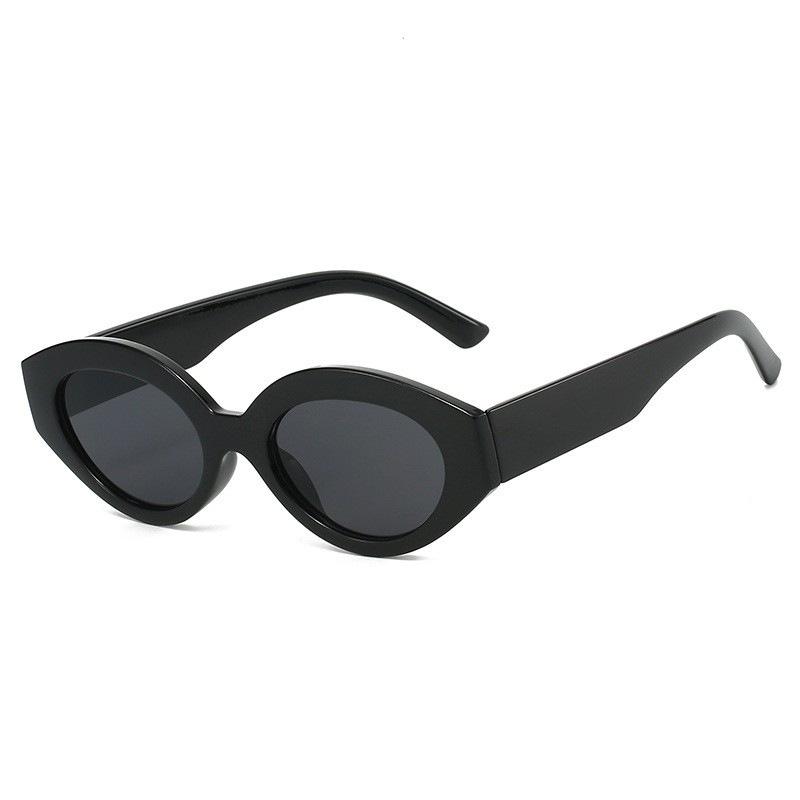 Fashionable Retro Cat Eye Sunglasses Women Outdoor UV Protection Plastic Frame Versatile Casual Style New Arrival Sun Glasses As Picture