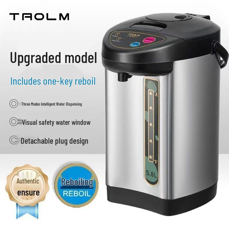 Inteligentní nerezová elektrická konvice s regulací teploty | Velká kapacita, plně automatická láhev na horkou vodu