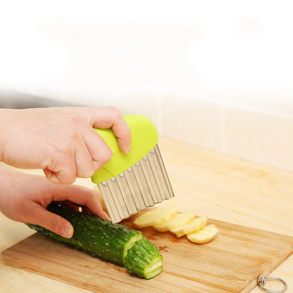 French Fries Cutter Vegetable Potato Chips Making Wavy Edged Fruit Slicer Kitchen Tool