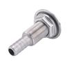 BAAU Marine Connector Hose Barb Stainless Steel Drain Pipe Tube Thru Hull Silver 316 Drain Joint Fitting For Boat Yacht 3/8