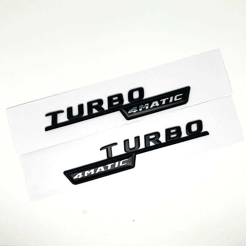 

3D ABS Glossy Black C43 Embelm Letters BITURBO 4MATIC Badge AMG Sticker For Mercedes Benz C43 W205 W206 AMG Accessories Black BITURBO 2pc