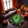 1PC 3D Illusion Halloween Area Rug, 3D Skeleton Halloween Rug, Spooky Stairs Illusion Carpet, Gothic Halloween Area Rug Gift