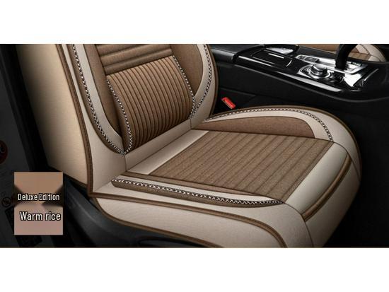 Thickened Linen Car Seat Cushion Cover for Summer