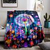 Colorful Dandelion and Flower Pattern Blanket with Starry Design Blanket, Suitable for Use In the Bedroom, Living Room, On the Sofa