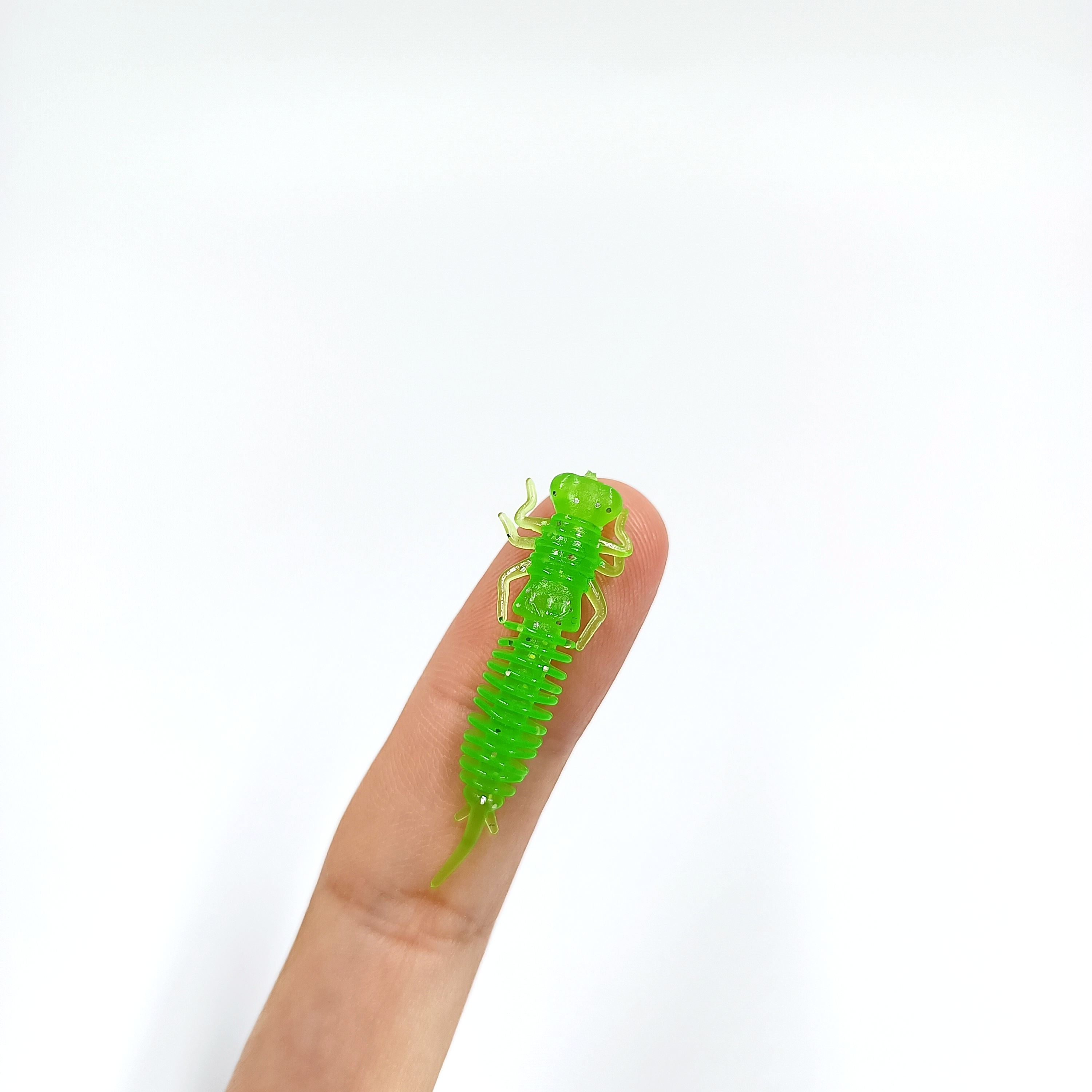 

DUODUOYU 10PCS TPE Mini Soft Fishing Baits 0.4g/40mm Artificial Silicone Bass Jigging Baits Bionic Bait Dragonfly Larva Tackle