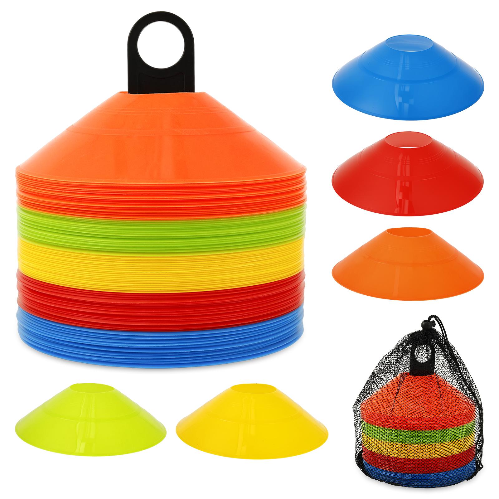 100Pcs Soccer Cone Training Sign Dish Marker Cones Slalom for Outdoor Football Basketball Sports Game Accessories